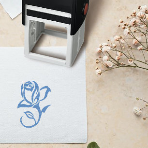Gay Grooms Regency Blue Roses Self-inking Stamp
