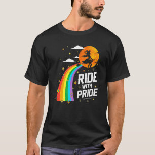 Gay Halloween Love Shirt Witch Ride With Pride Lgb