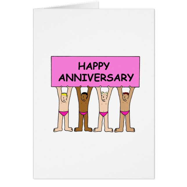 Gay Happy Anniversary Humor. (Front)