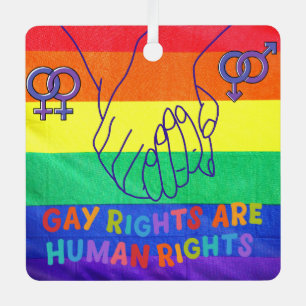 Gay have rights metal tree decoration