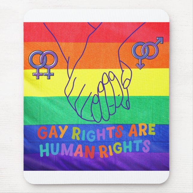 Gay have rights mouse mat (Front)