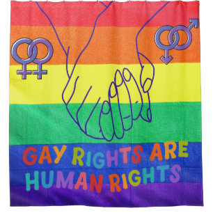 Gay have rights shower curtain
