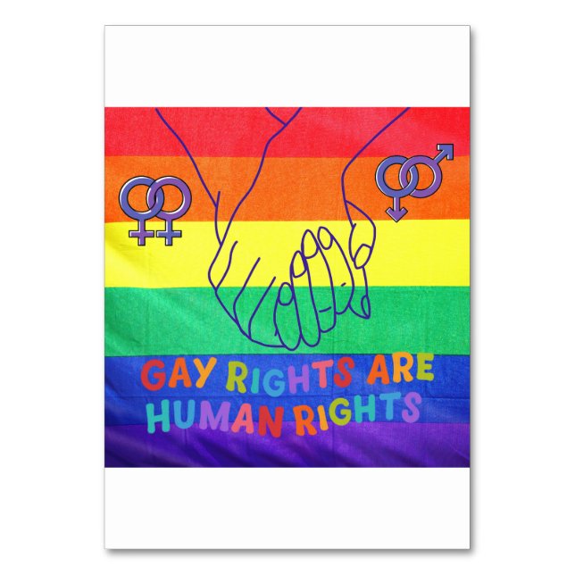 Gay have rights table number (Front)