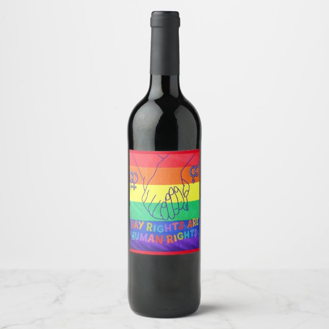 Gay have rights wine label (Front)