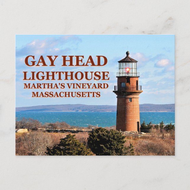 Gay Head Lighthouse, Martha's Vineyard MA Postcard (Front)