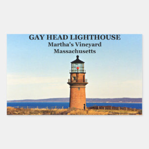 Gay Head Lighthouse, Martha's Vineyard MA Rectangular Sticker
