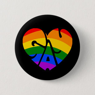 Gay Heart 6 Cm Round Badge