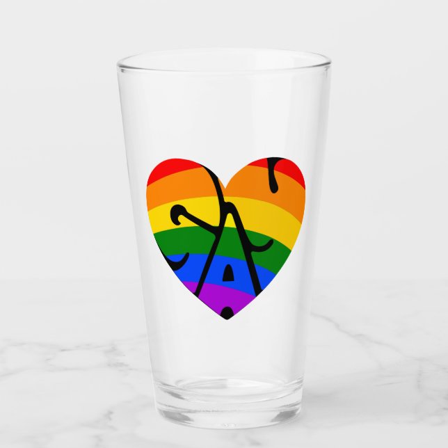 Gay Heart Glass (Front)