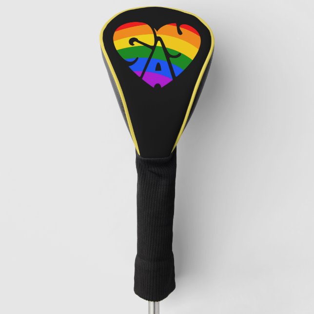 Gay Heart Golf Head Cover (Front)
