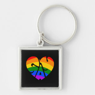 Gay Heart Key Ring