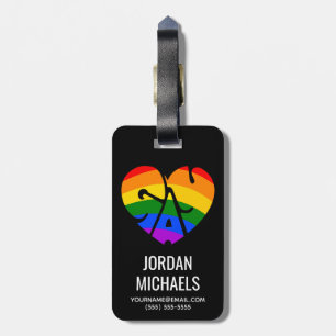 Gay Heart Luggage Tag
