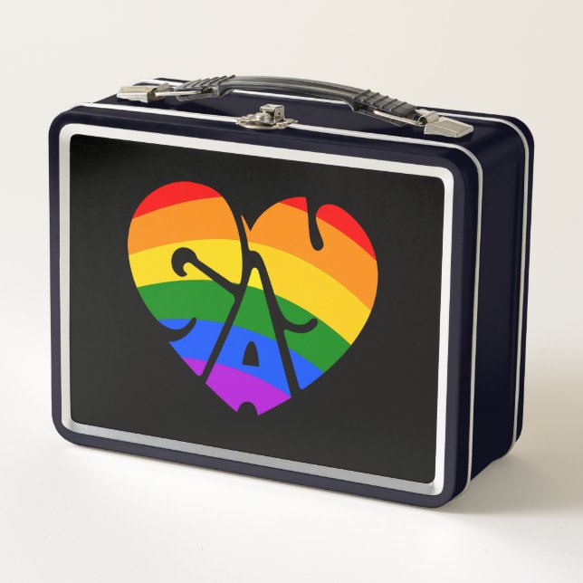 Gay Heart Metal Lunch Box (Front)