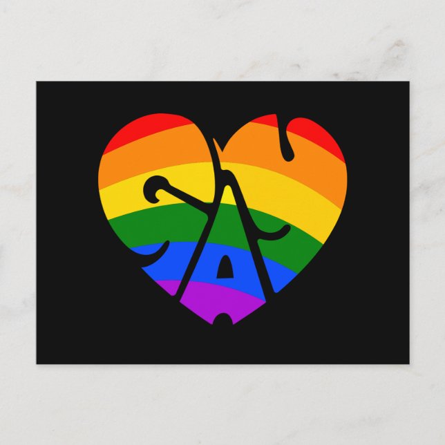 Gay Heart Postcard (Front)
