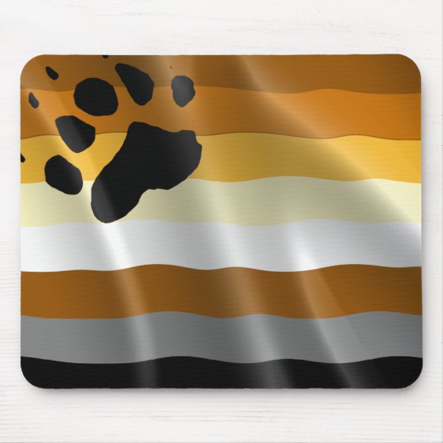 GAY HUMOR BEAR PRIDE FLAG MOUSE MAT (Front)