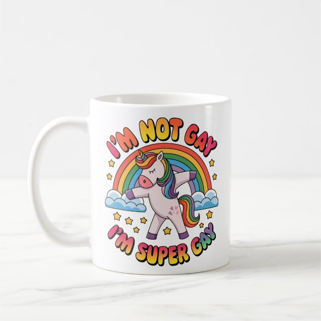 Gay Im Super Gay Sublimation-60681 Tri-Blend Shir Coffee Mug (Left)