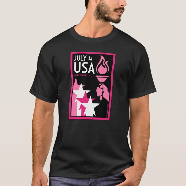 Gay Independence Day T-Shirt (Front)