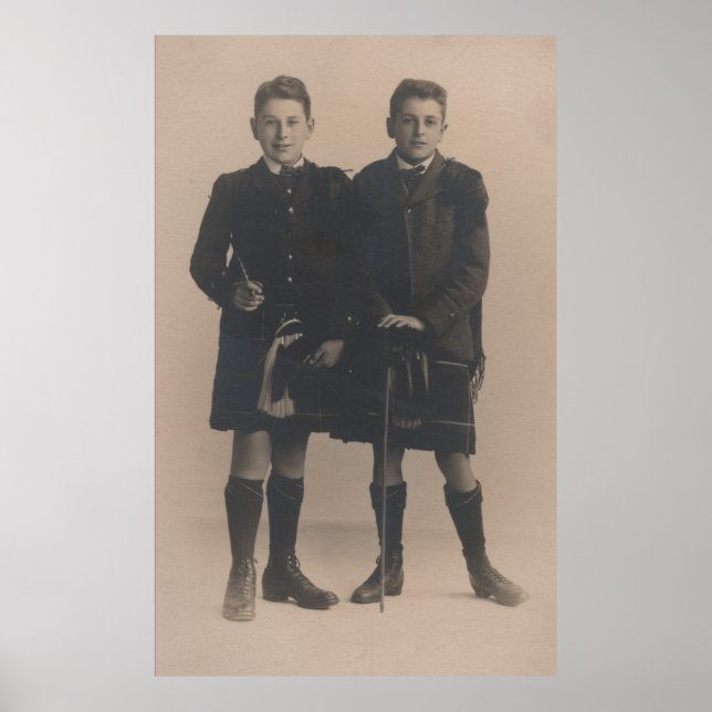 Gay Interest Handsome Young Men in Kilts Poster (Front)
