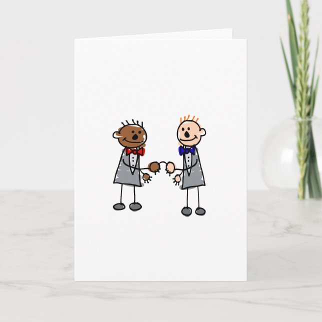 Gay Interracial Couple Card (Front)