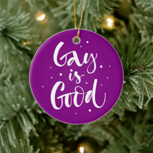 Gay is Good Ceramic Tree Decoration