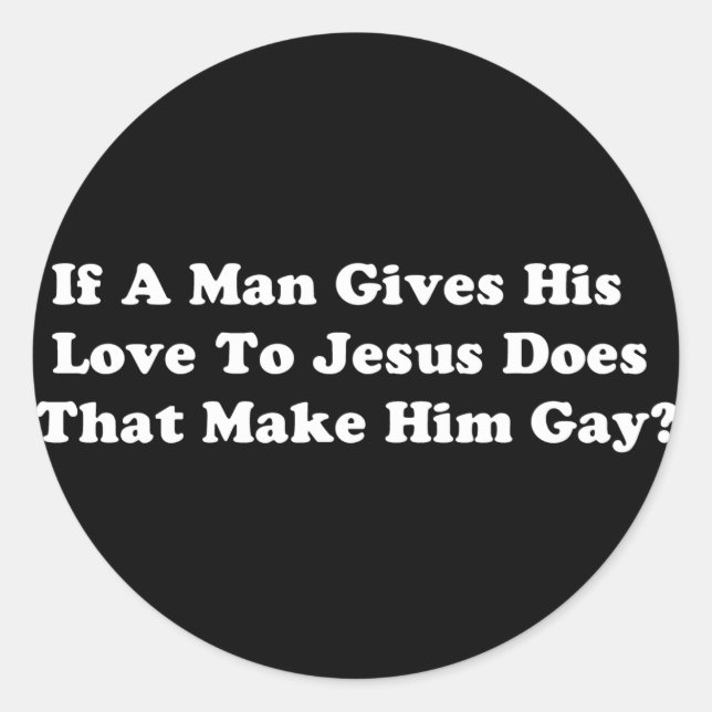 Gay Jesus Classic Round Sticker (Front)