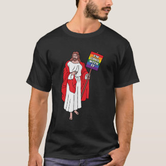Gay Jesus Says Im Cool With It Gay Christian Rainb T-Shirt