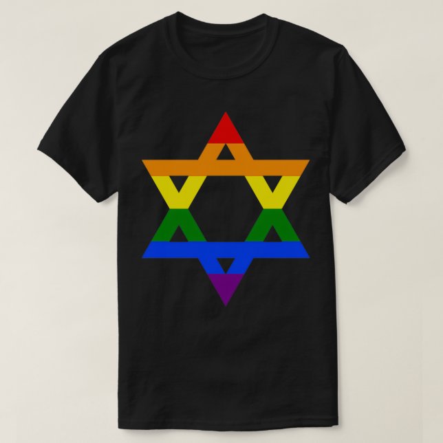 Gay Jew Pride T-Shirt (Design Front)