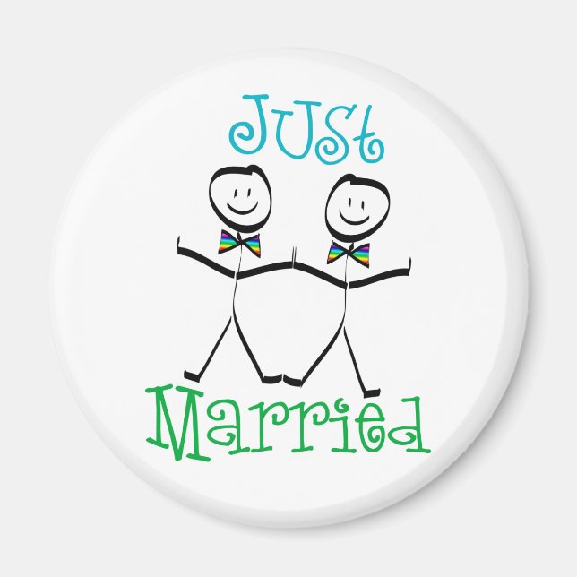 Gay Just Married Favours Magnet (Front)