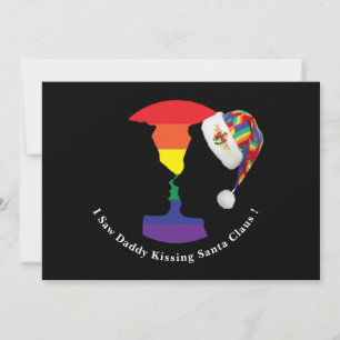 Gay Kiss Christmas Card