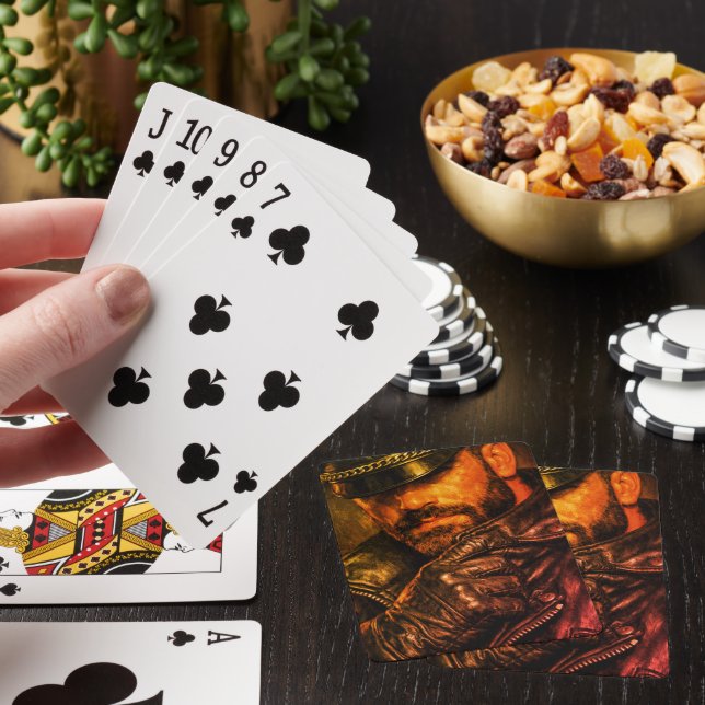 Gay Leather Daddy 1970s Biker Poker Deck - Custom  (In Situ)
