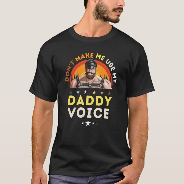 Gay Leather Gay Daddy Man Bear Kink Gay Bearded Da T-Shirt (Front)