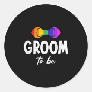 Gay Lesbian Bachelor Party Groom To Be Tee Lgbt St Classic Round Sticker