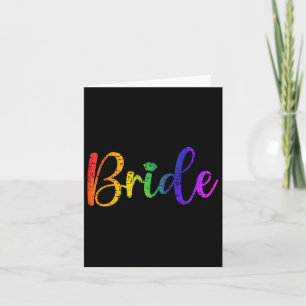 Gay Lesbian Lgbt Wedding Party Bride Tee Bachelore Card