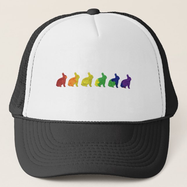 Gay & Lesbian Pride Bunnies Trucker Hat (Front)