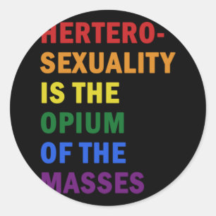 Gay Lesbian Pride Vintage Rainbow Heart LGBT Love Classic Round Sticker