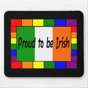 Gay/Lesbian "Proud tobe Irish" Rainbow Gifts Mouse Mat