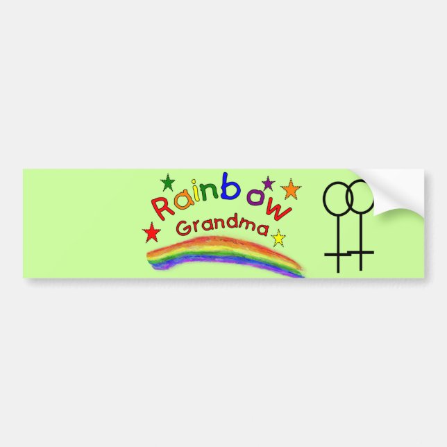 Gay Lesbian "Rainbow Grandma" Bumper Sticker (Front)