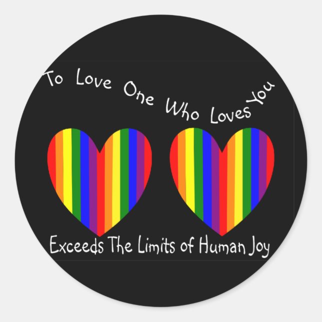Gay/Lesbian Valentine Cards and Gifts Classic Round Sticker (Front)