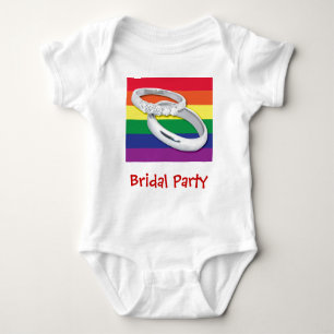 Gay Lesbian Wedding Baby Bodysuit