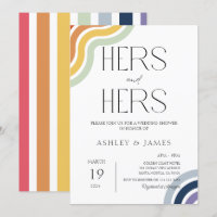 Gay Lesbian Wedding Couples Shower Hers & Hers