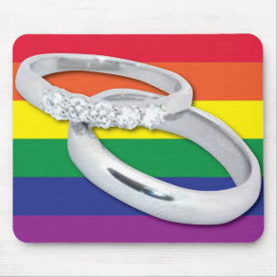 Gay Lesbian Wedding Mouse Mat
