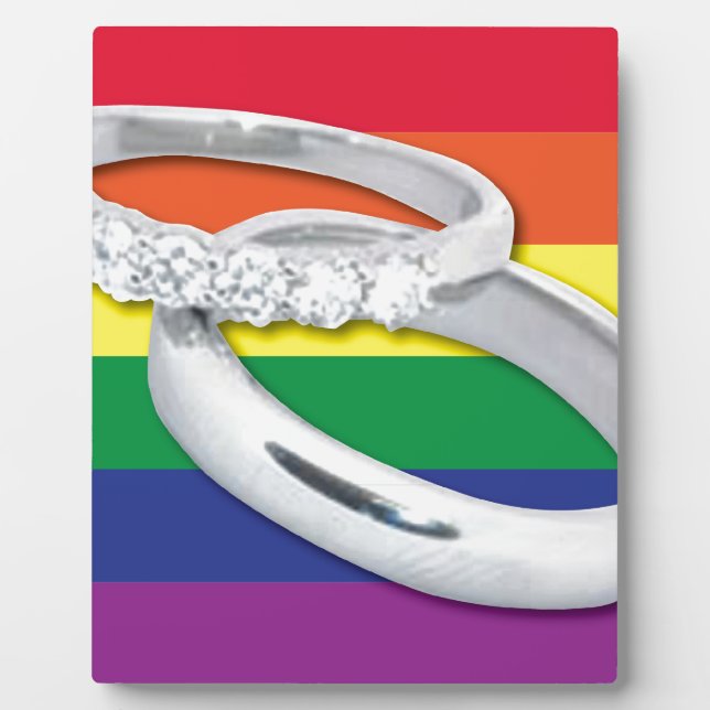Gay Lesbian Wedding Plaque (Front)