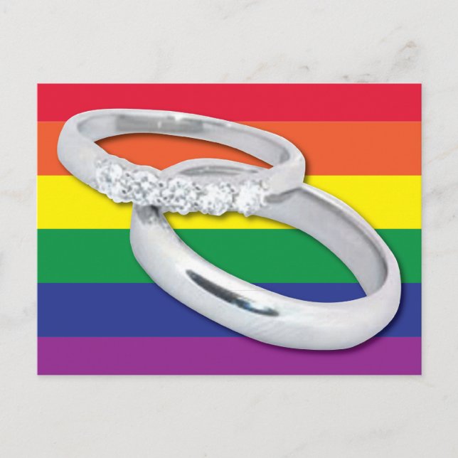 Gay Lesbian Wedding Postcard (Front)