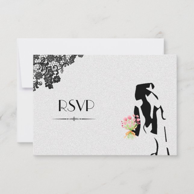 Gay Lesbian Wedding RSVP Card (Front)