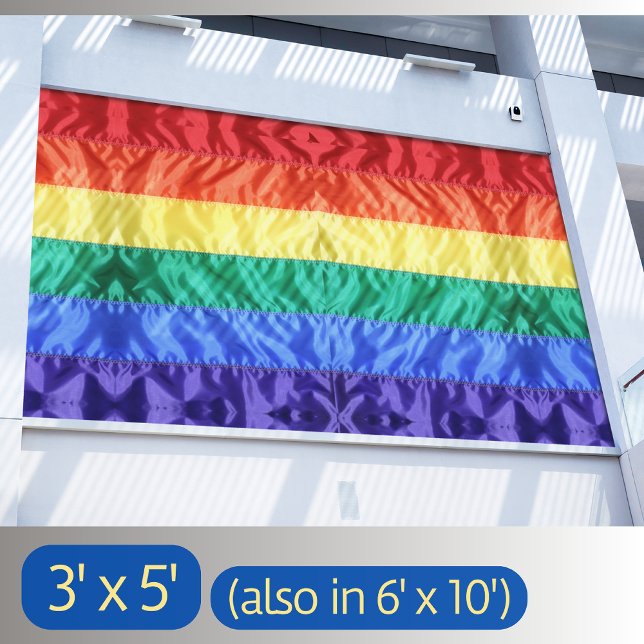 Gay LGBT Classic Rainbow Flag Rainbow Stripes Cool Banner (Creator Uploaded)