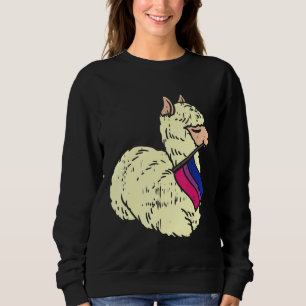 Gay LGBT Llama Cute Bisexual Flag Colour Animal Lo Sweatshirt