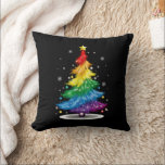 Gay LGBT Pride Rainbow Christmas Tree Merry Xmas Cushion<br><div class="desc">Gay LGBT Pride Rainbow Christmas Tree Merry Xmas</div>