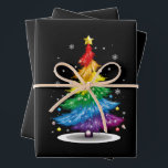 Gay LGBT Pride Rainbow Christmas Tree Merry Xmas Wrapping Paper Sheet<br><div class="desc">Gay LGBT Pride Rainbow Christmas Tree Merry Xmas</div>
