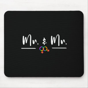 Gay Lgbt Wedding Party For Mr. And Mr. Honeymoon Mouse Mat