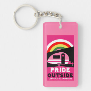 Gay LGBTQ Camping Gifts Key Ring