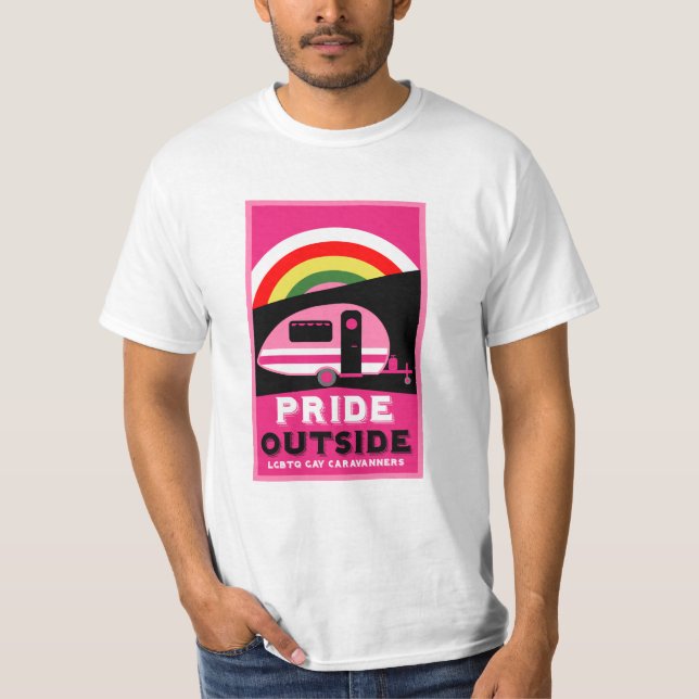Gay LGBTQ Camping Gifts T-Shirt (Front)